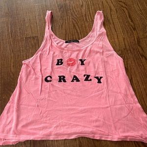 Wildfox ‘Boy Crazy’ lip tank top size S